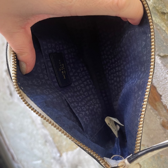 Kate Spade White & Navy Leather Crossbody Bag - Picture 5 of 6